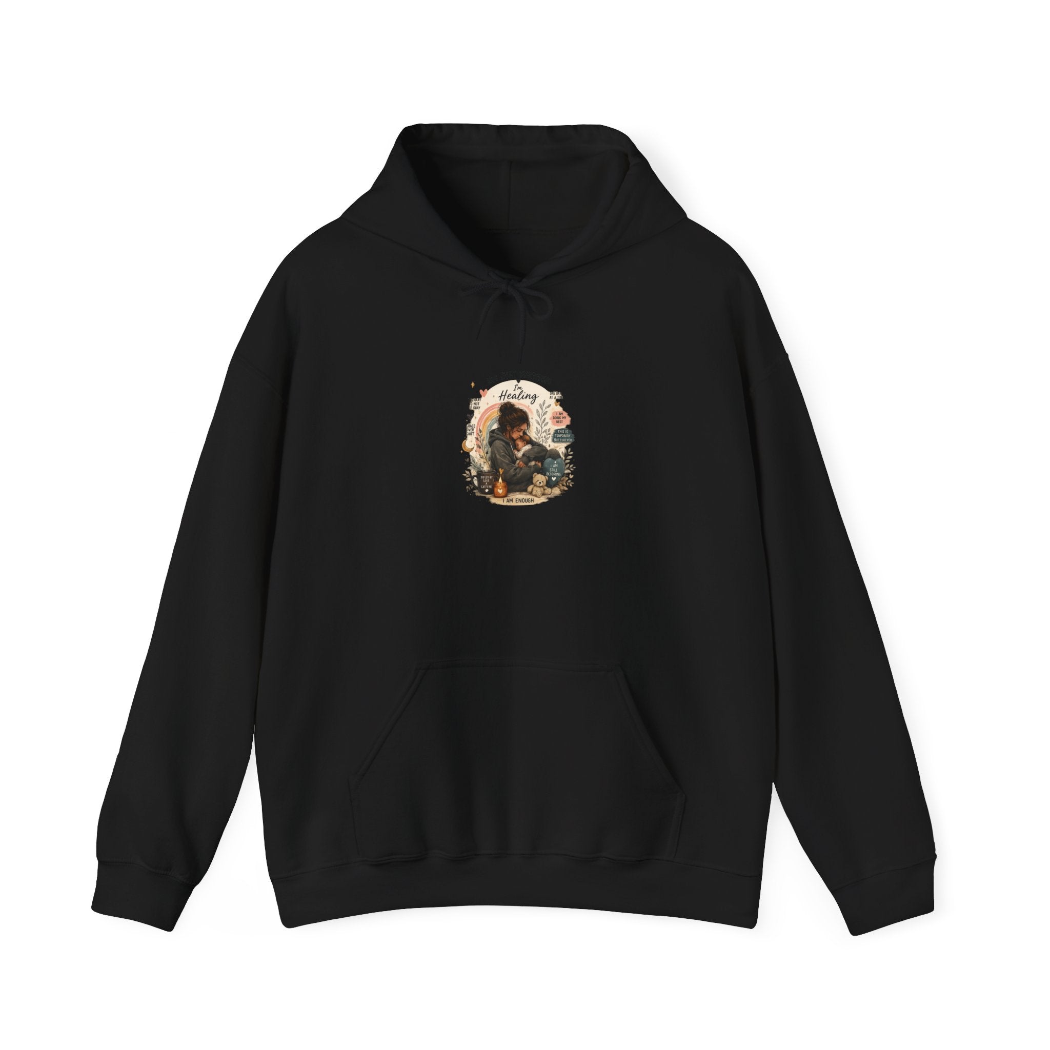 Being a Mom Is My Super Power Hoodie | Mom and Baby Floral Illustration